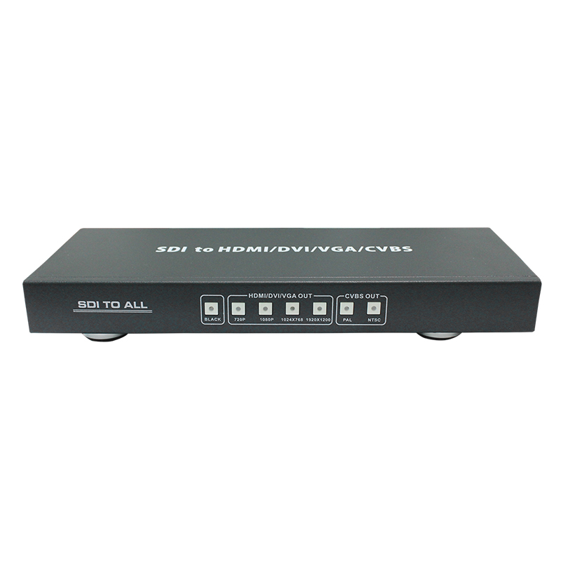T560 SDI转DVI/HDMI/VGA/CVBS全接口高清音视频转换器