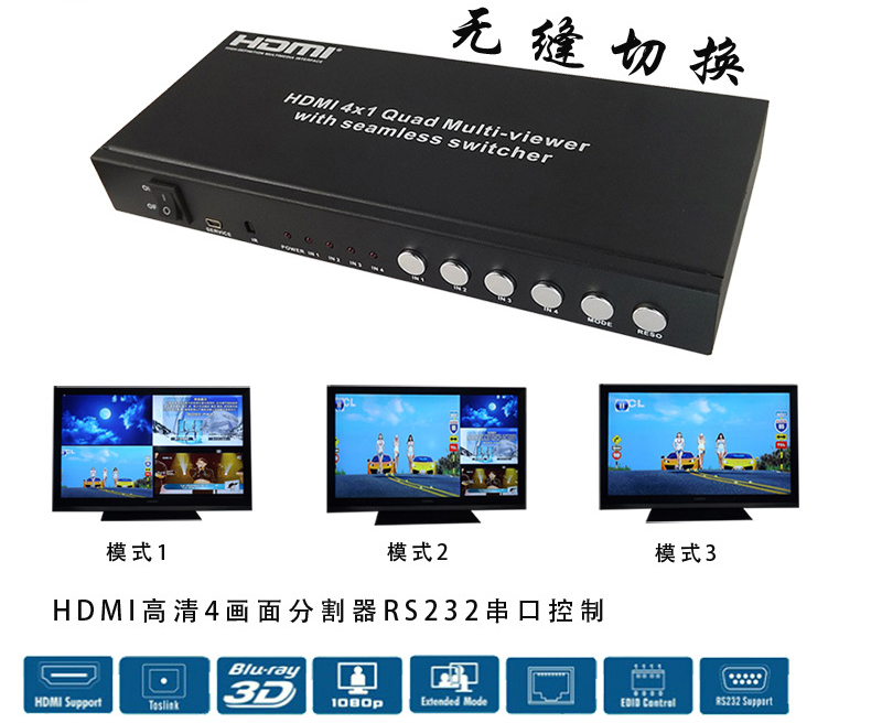 T9000-14 HDMI 4x1 画面视频分割器